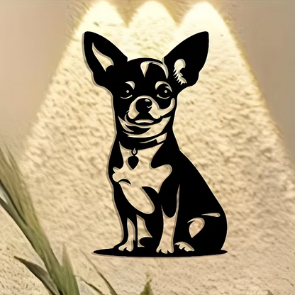NEW  Chihuahua Metal Silhouette Wall Art0