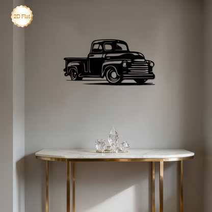NEW Vintage CHEVY 1950'S PICK UP TRUCK METAL DIE CUT SILHOUETTE1