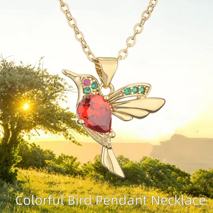 NEW Colorful  Zircon Hummingbird Necklace5