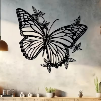 NEW Elegant Butterfly Metal Wall Art Sculpture - Art Deco Style (Large)10