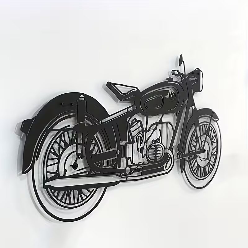 NEW Vintage Motorcycle Metal Silhouette Wall Art2