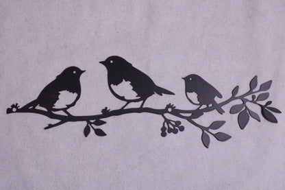 NEW  5 Birds On 2 Branches Metal Wall Decorations4