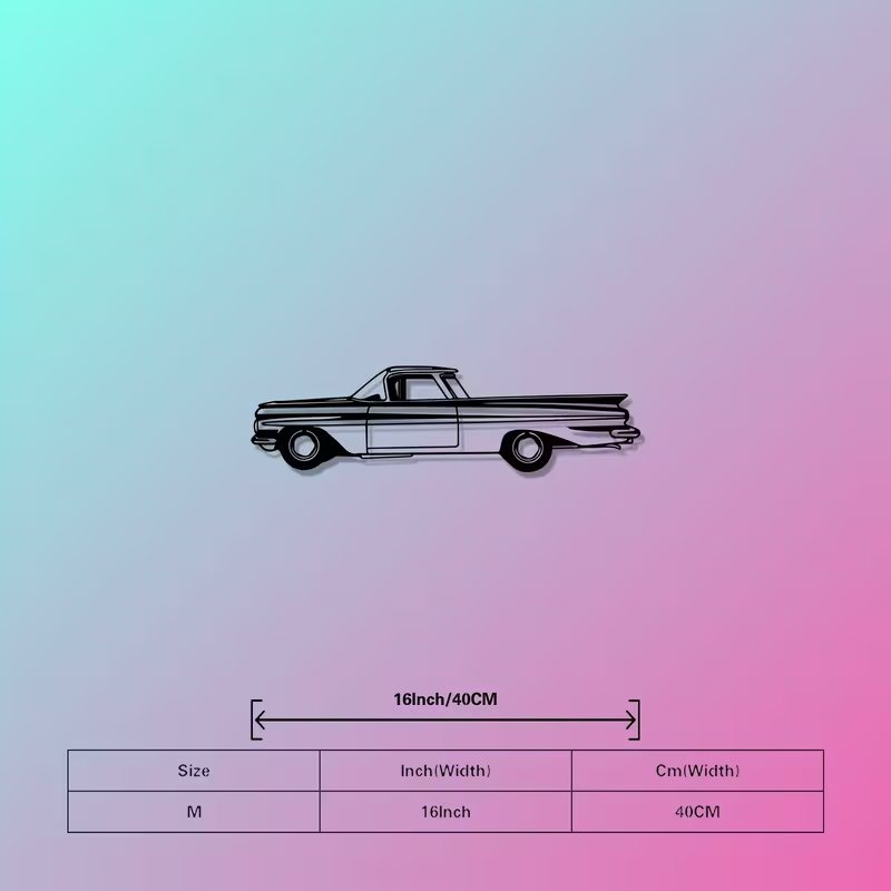 NEW 1959 CHEVROLET EL CAMINO METAL Silhouette Sculpture Wall Art1