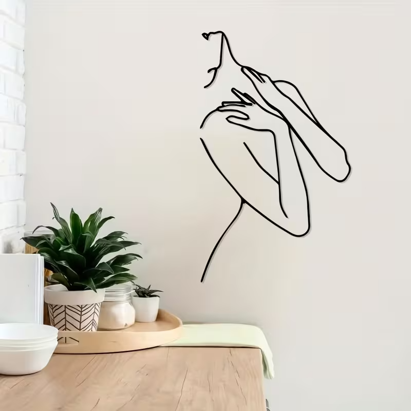NEW Female Silhouette Metal Wall Decoration3