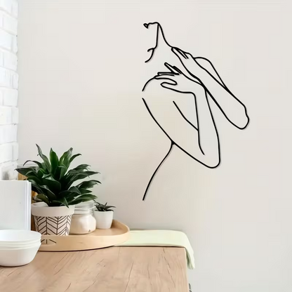 NEW Female Silhouette Metal Wall Decoration3