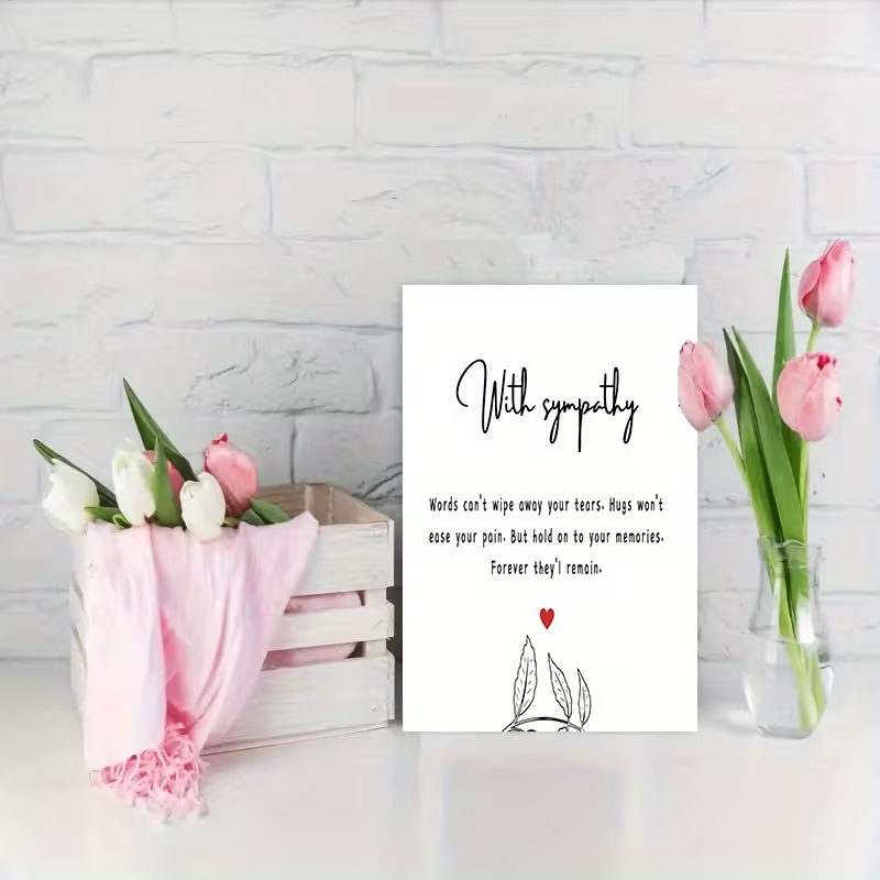NEW Elegant Condolence and Sympathy Card with Envelope, Free Shipping4