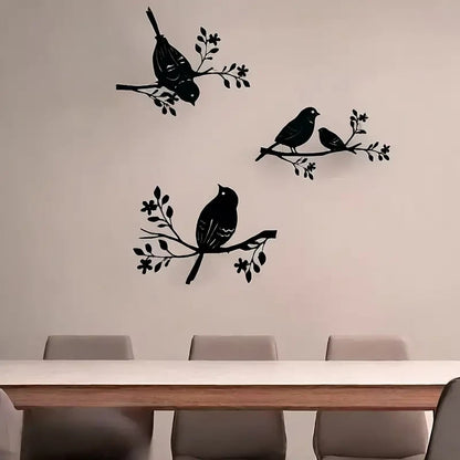 NEW 3 Rustic Metal Birds Wall Decor, Silhouette, Indoor & Outdoor Art5