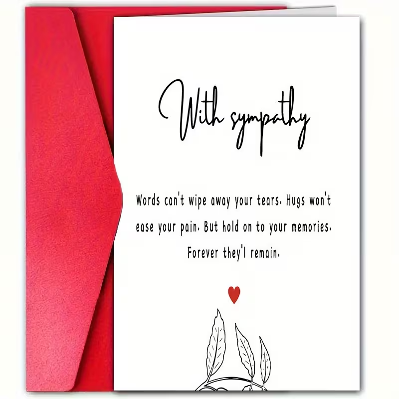 NEW Elegant Condolence and Sympathy Card with Envelope, Free Shipping0
