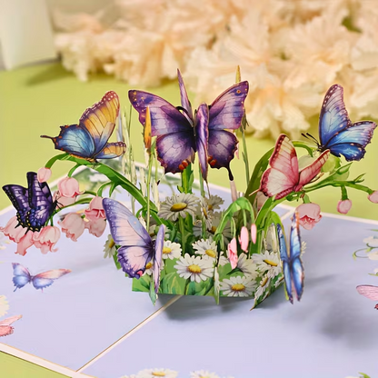 NEW Handcrafted 3D Butterfly Pop-Up Greeting Card, FREE SHIPPING0