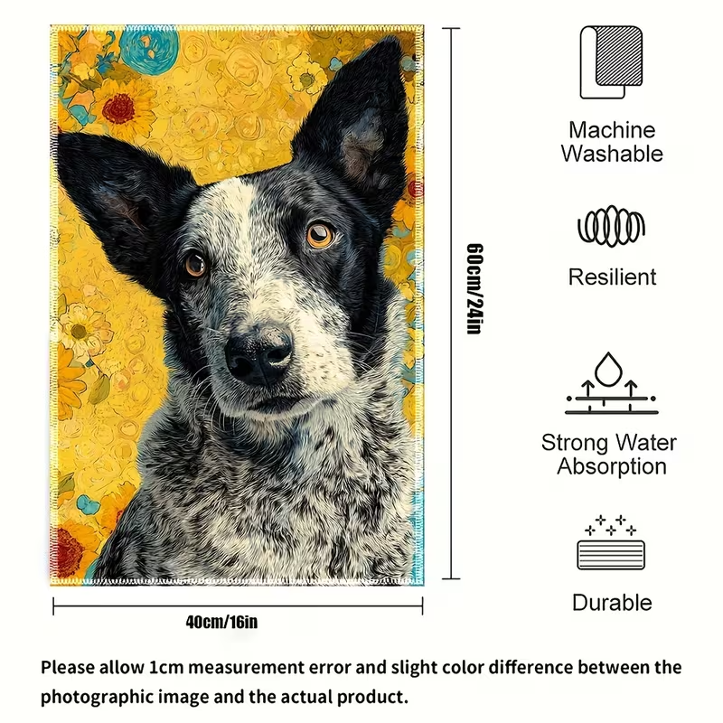 NEW 2pcs Australian Cattle Dog (Blue Heeler) Kitchen & Bath Towel Set2