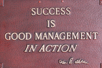 RARE 1930's  Chevrolet  " Succses is Good Management" Original Statement Sign2