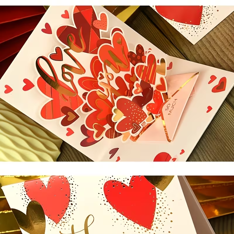Mothers Day / Fathers Day Pop Up Greeting Card W/ Love Message3