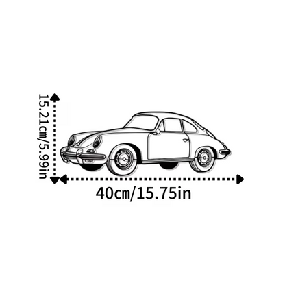 NEW Vintage European Car Metal Silhouette Wall Art1