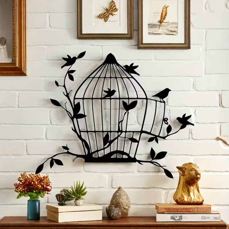 NEW Unique Metal Birdcage Wall Art4