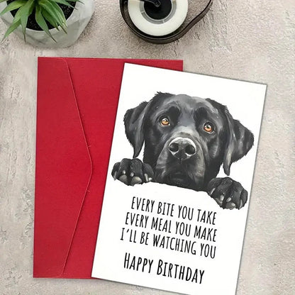 NEW Birthday Card, Funny Black Labrador Birthday Card4