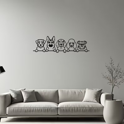 NEW Metal Dog Sign · Terrier, German Shepherd, Poodle, Beagle, and Bulldog6