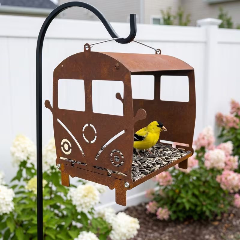 NEW Bird House Volkswagen Bus Rusty Metal Design0