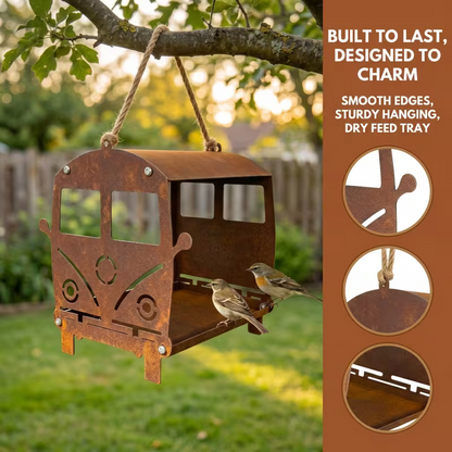 NEW Bird House Volkswagen Bus Rusty Metal Design1