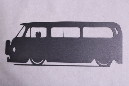 New VW Slammed  Bus Silhouette Metal Wall Art0