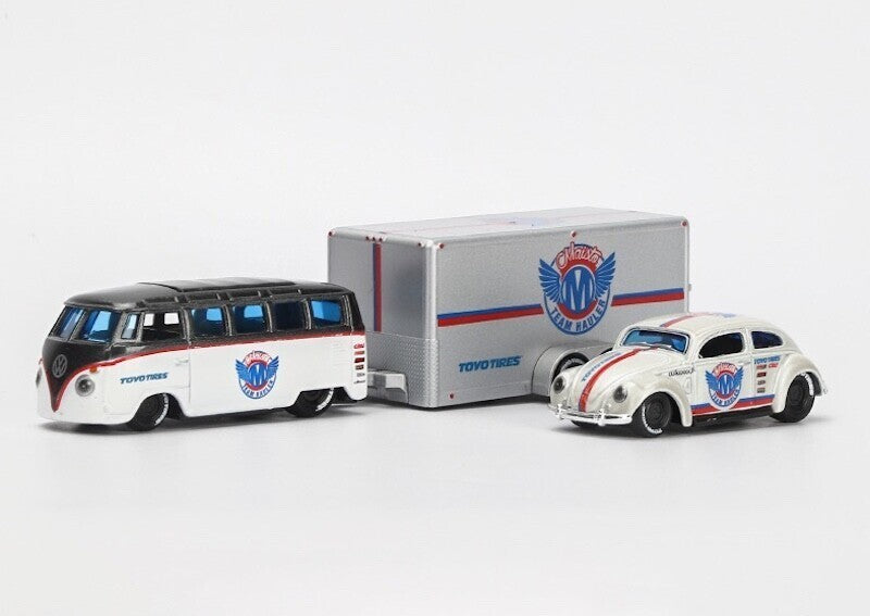 NEW Maisto Design "Team Hauler" Volkswagen Van and Volkswagen Beetle w/trailer7