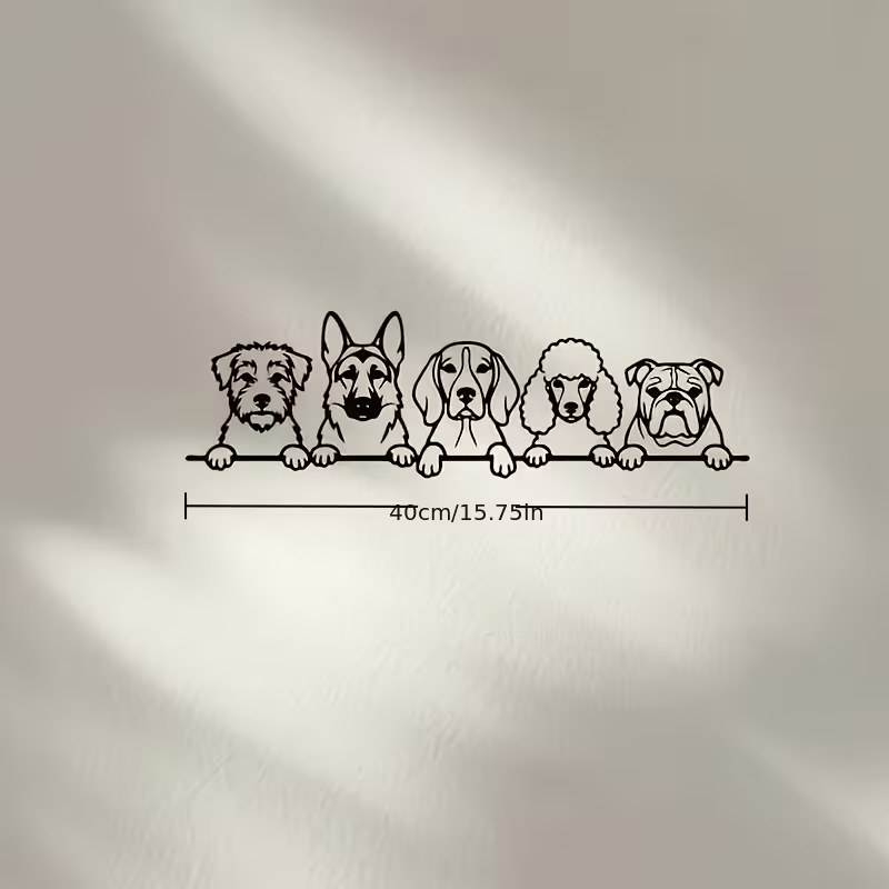 NEW Metal Dog Sign · Terrier, German Shepherd, Poodle, Beagle, and Bulldog1