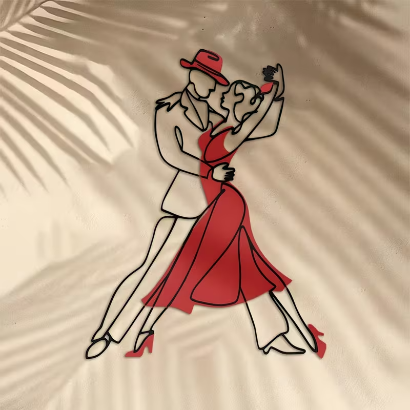 NEW Dancing Couple Acrylic Wall Silhouette0