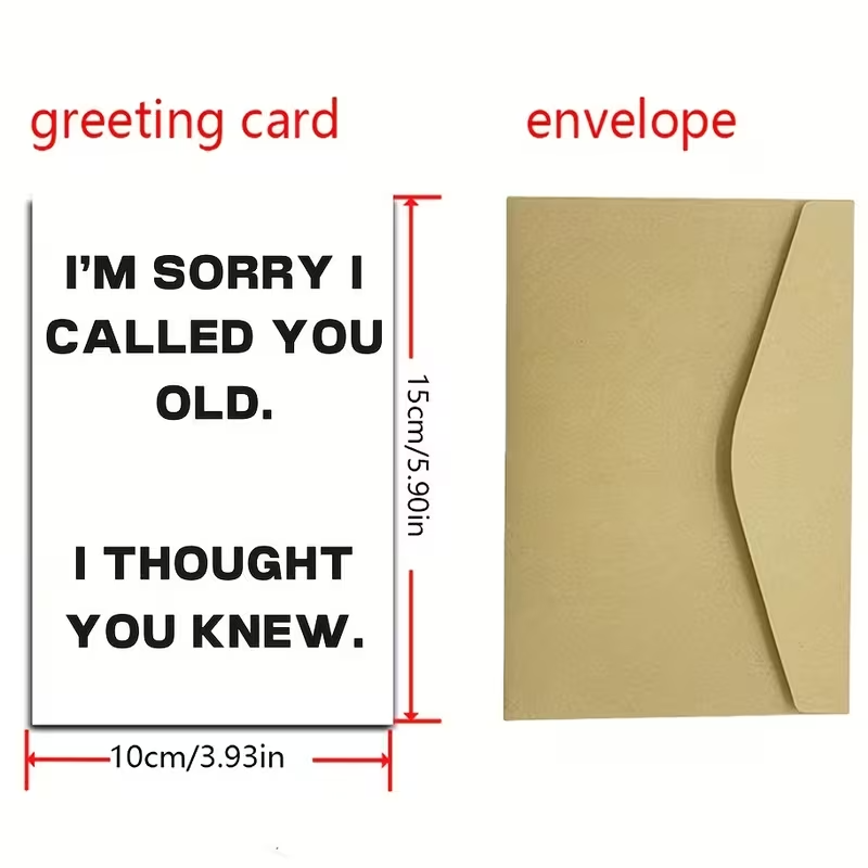 NEW Multifunctional Greeting Card " CALLED YOU OLD " FREE SHIPPING1