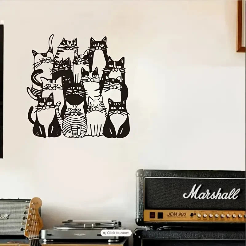NEW Cats Side-By-Side Metal Silhouette1