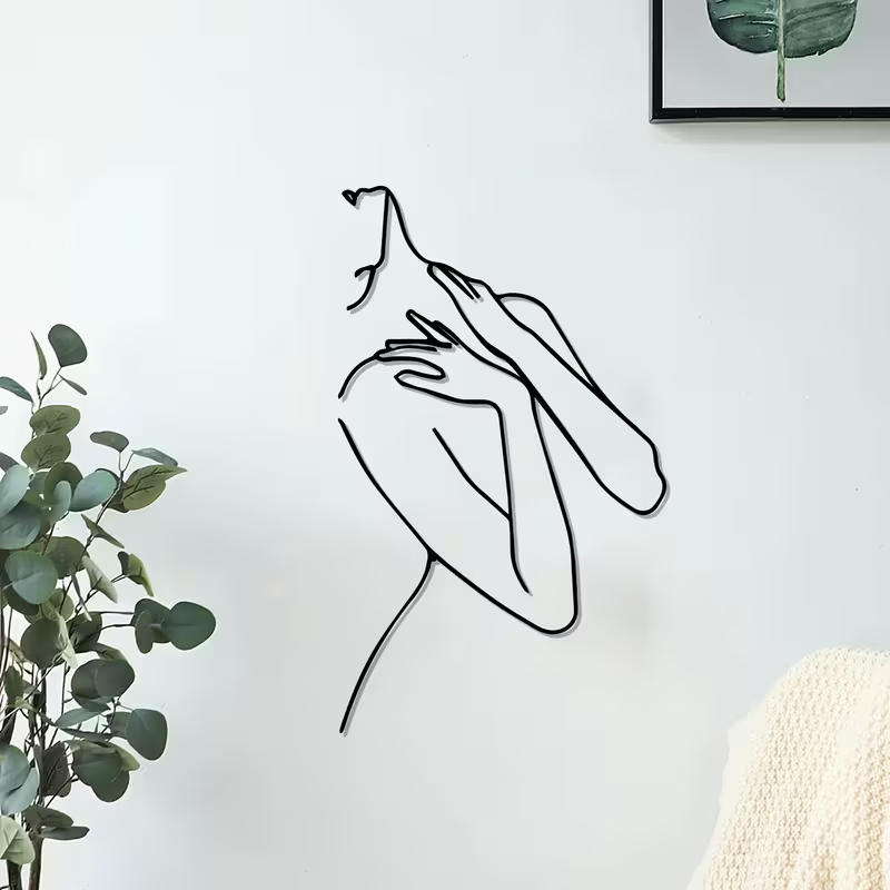NEW Female Silhouette Metal Wall Decoration4