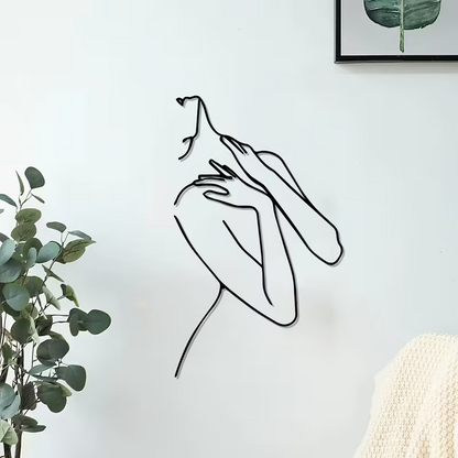 NEW Female Silhouette Metal Wall Decoration4