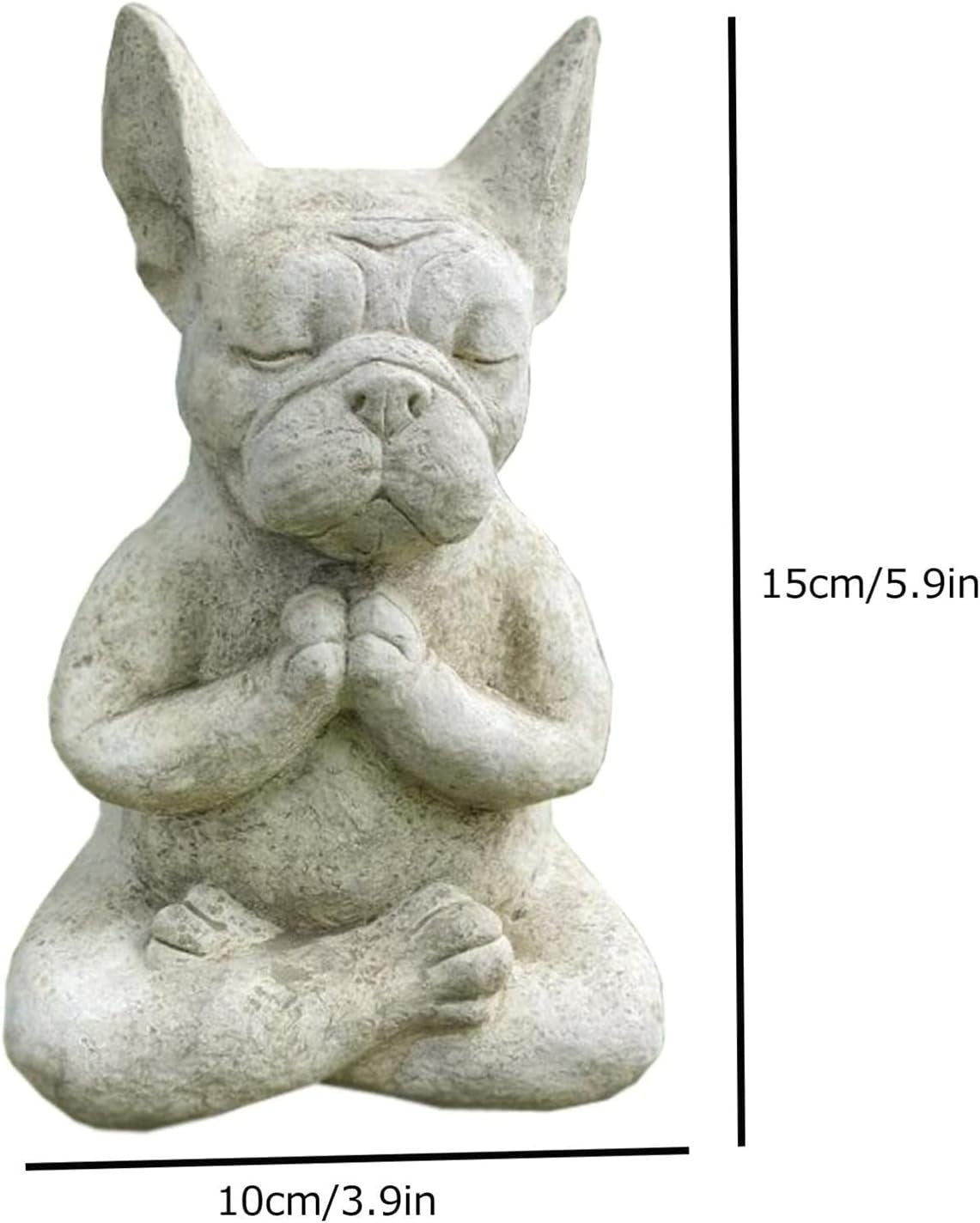 NEW DOG  Statue Funny Meditation Dog Zen Bulldog Decor Figurine3