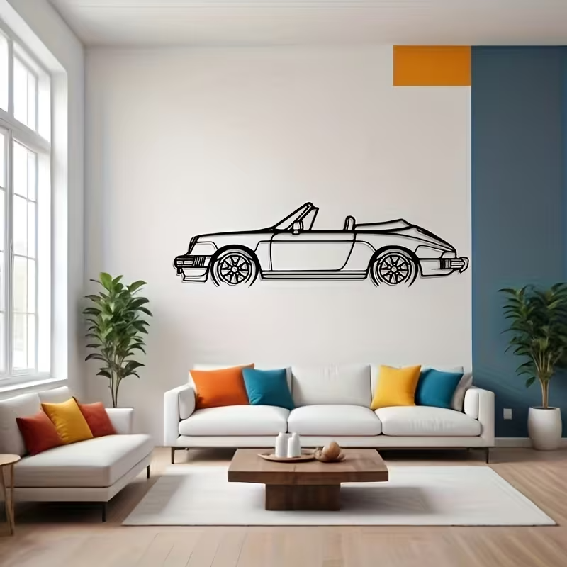 NEW 911 Convertible Vintage METAL Silhouette3