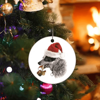Australian Cattle Dog Christmas Ornament - 3 Inch Round Ceramic Blue Heeler Dog - FranksFunkyStuff
