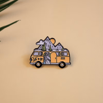 Cartoon Bus Enamel Pin, Casual Style Zinc Alloy Brooch for Apparel And Bags - FranksFunkyStuff