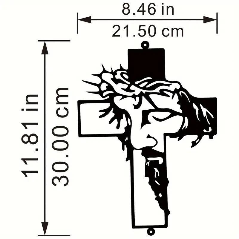Christ on The Cross, Metal Silhouette - FranksFunkyStuff