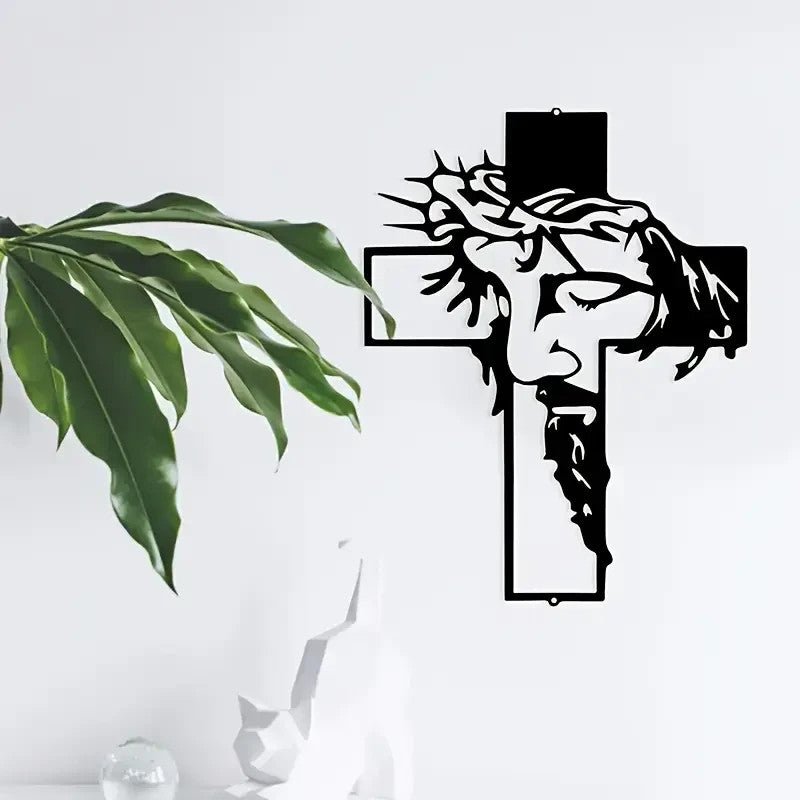 Christ on The Cross, Metal Silhouette - FranksFunkyStuff