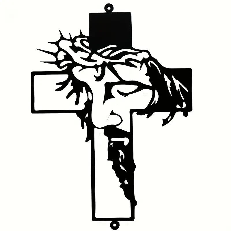Christ on The Cross, Metal Silhouette - FranksFunkyStuff