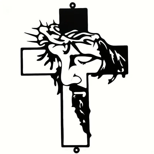 Christ on The Cross, Metal Silhouette - FranksFunkyStuff