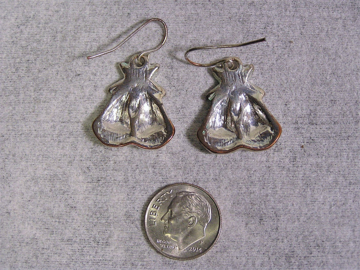 Christmas bells Earrings with multi colored stones - FranksFunkyStuff