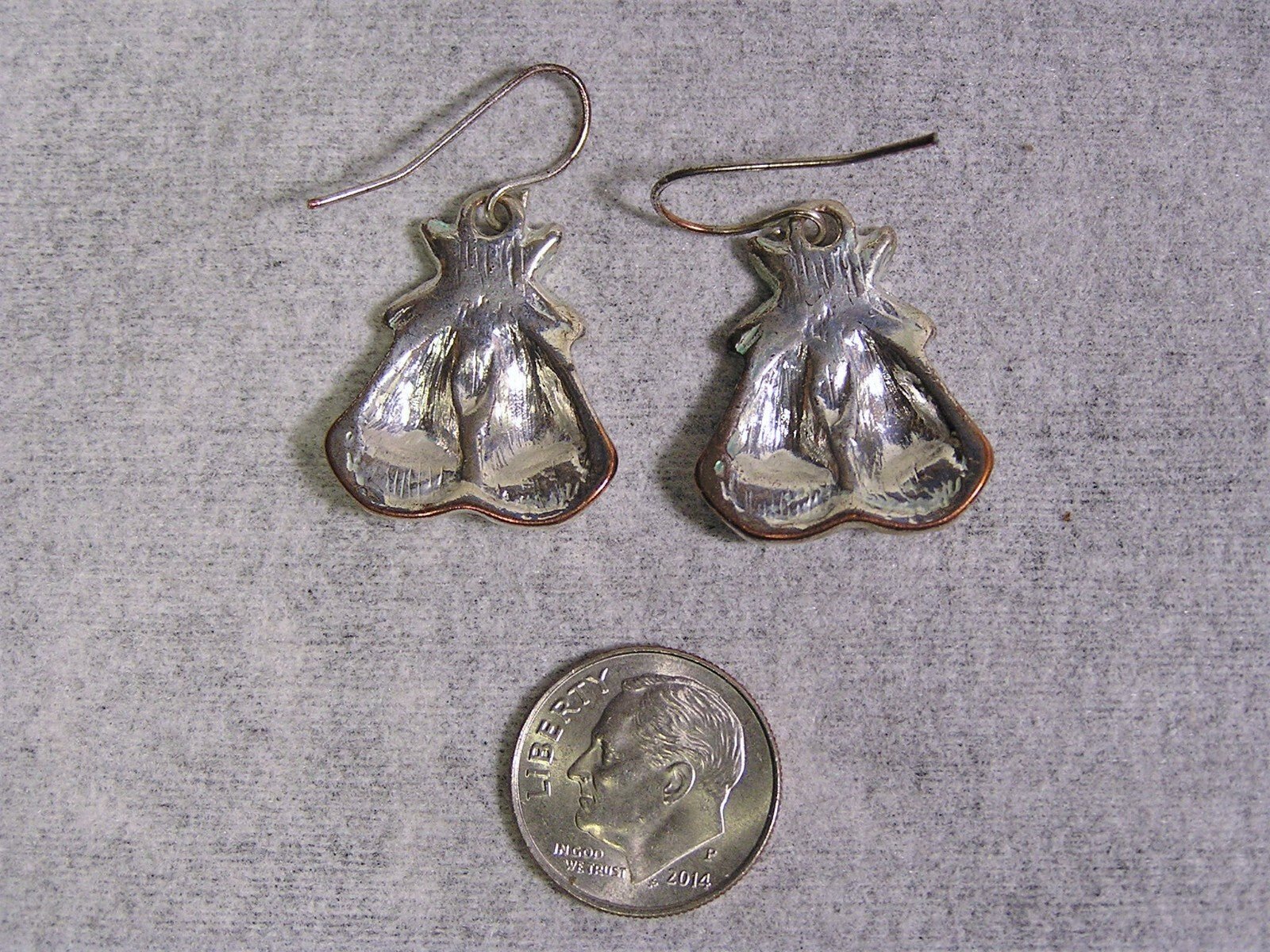 Christmas bells Earrings with multi colored stones - FranksFunkyStuff