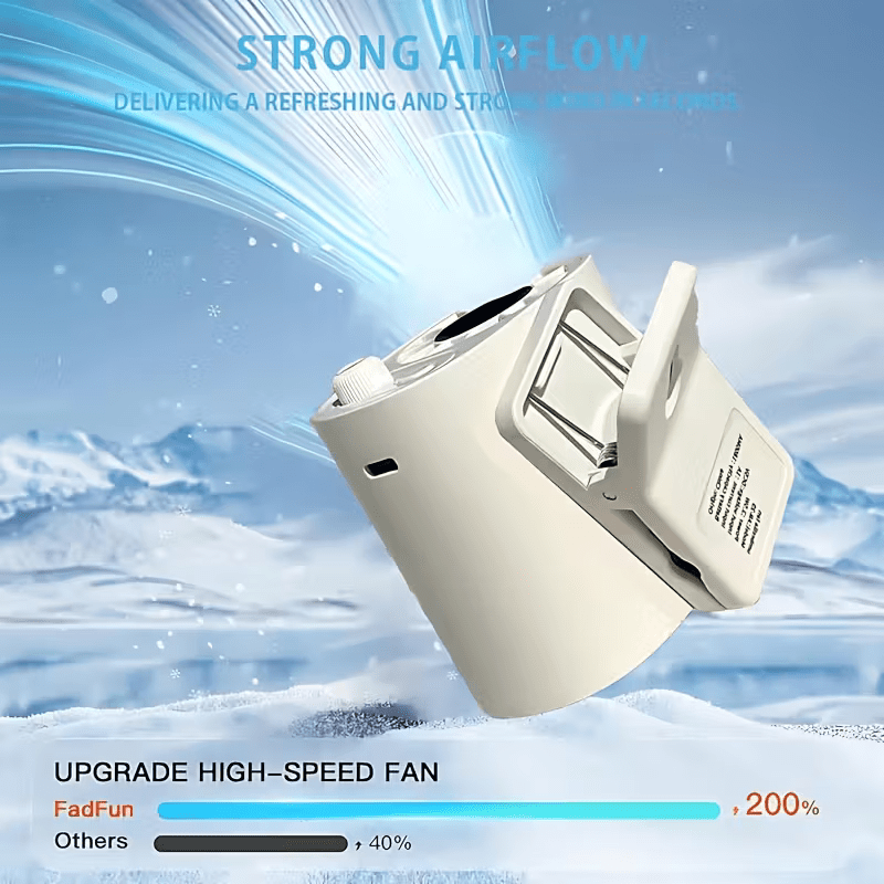 Compact Portable Fan USB Rechargeable Clip On Fan with LED, Use Anywhere ! - FranksFunkyStuff