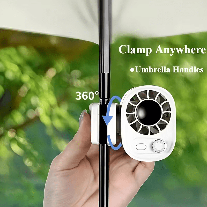 Compact Portable Fan USB Rechargeable Clip On Fan with LED, Use Anywhere ! - FranksFunkyStuff