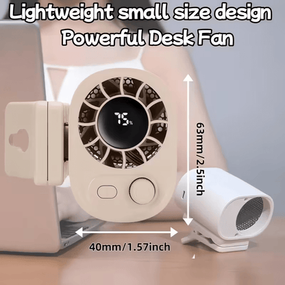 Compact Portable Fan USB Rechargeable Clip On Fan with LED, Use Anywhere ! - FranksFunkyStuff