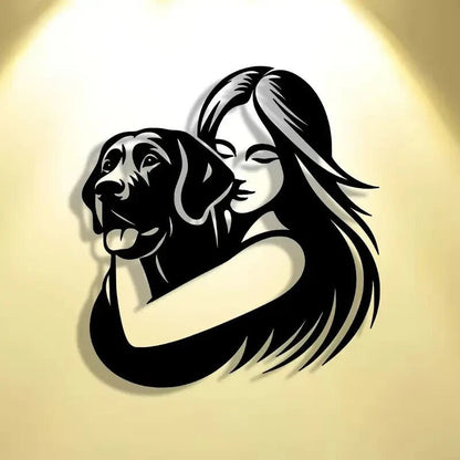 Dog Lovers Silhouette Metal Wall Art - FranksFunkyStuff