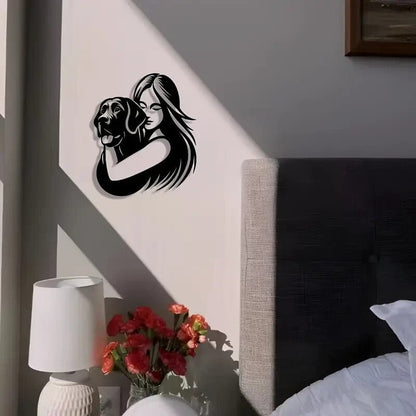 Dog Lovers Silhouette Metal Wall Art - FranksFunkyStuff