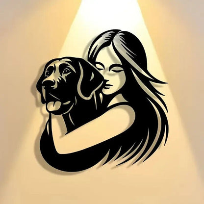 Dog Lovers Silhouette Metal Wall Art - FranksFunkyStuff