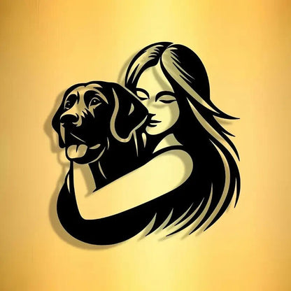 Dog Lovers Silhouette Metal Wall Art - FranksFunkyStuff