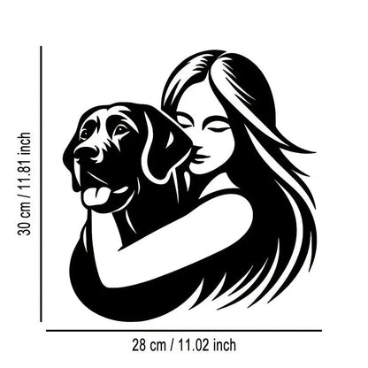 Dog Lovers Silhouette Metal Wall Art - FranksFunkyStuff