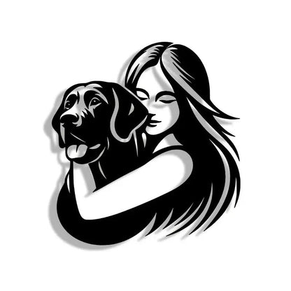 Dog Lovers Silhouette Metal Wall Art - FranksFunkyStuff