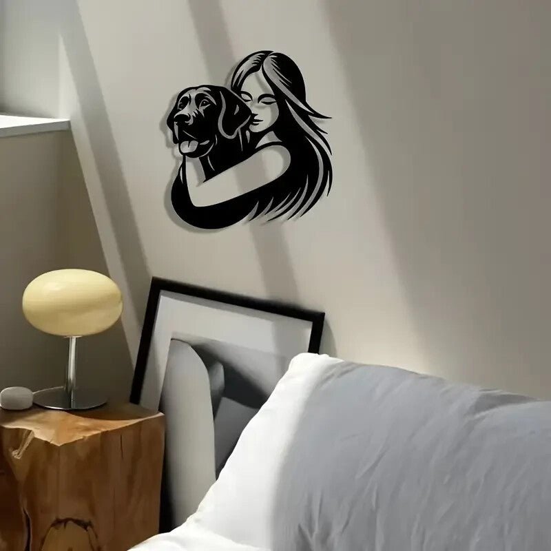 Dog Lovers Silhouette Metal Wall Art - FranksFunkyStuff